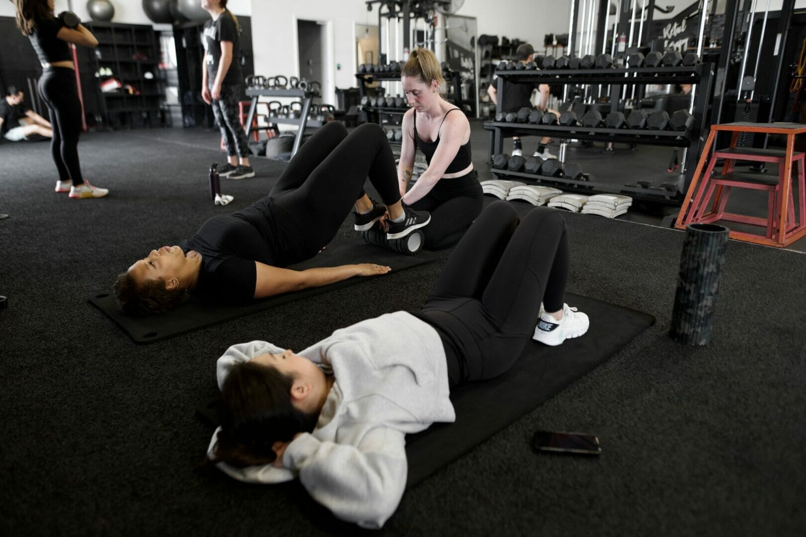 Women on training with coach at Elev8 Performance