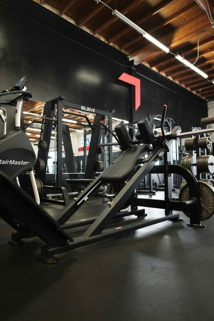 Leg exercise equipment at Elev8 Performance