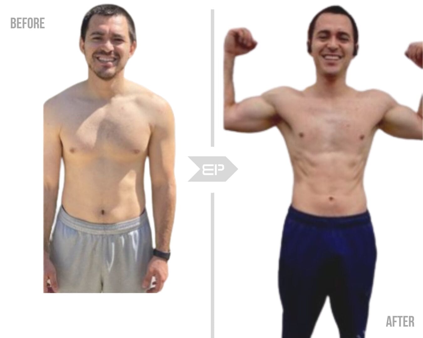 Man before and after results image