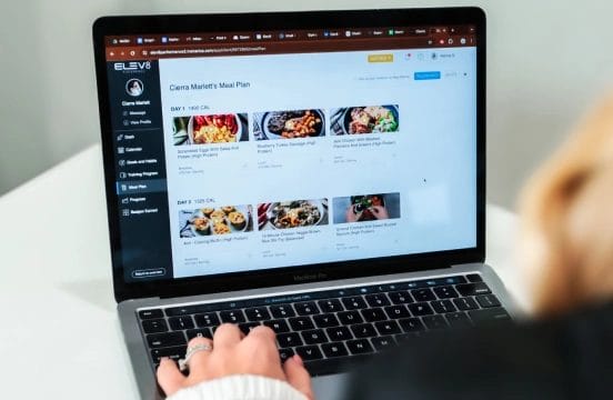 Image of laptop with nutritions searching